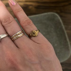Mejuri Sunburst Solstice Pinky Rings (x2)